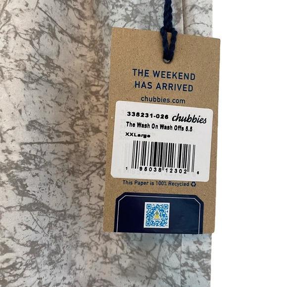 Chubbies Shorts NEW The Wash On Wash Off Ultimate Training 5.5 Inseam Silver XXL - Picture 3 of 11